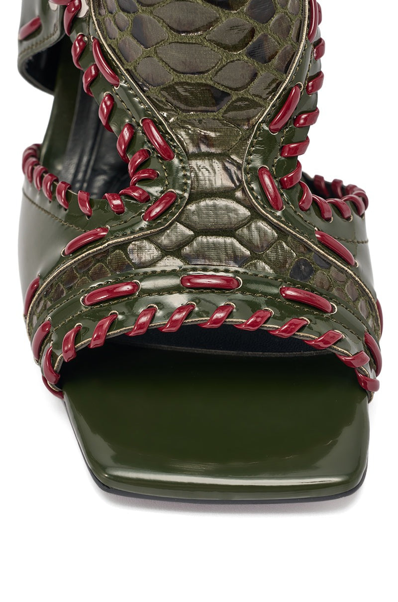 AZALEA WANG INDRANI OLIVE GLADIATOR SANDAL