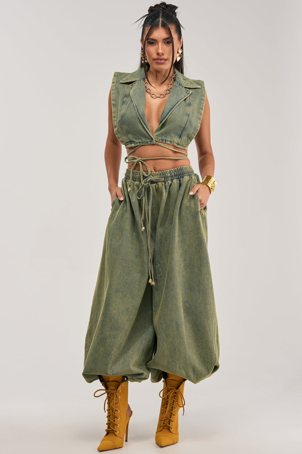 GUESS WHO BALLOON PANT IN DENIM