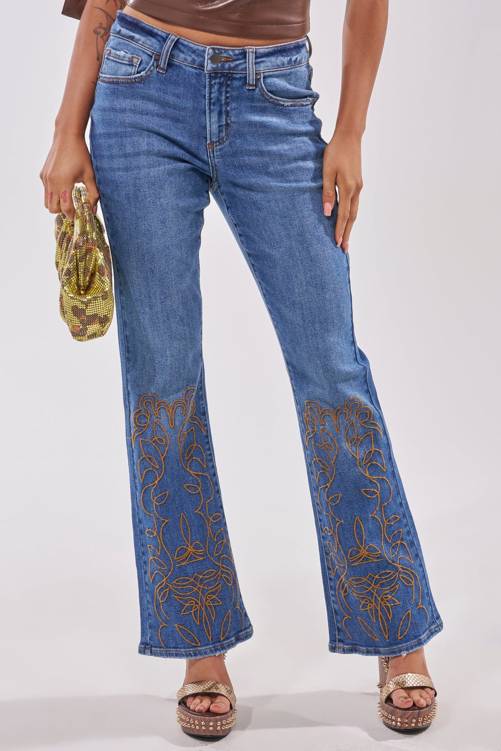 RODEO BABE SKINNY FLARED DENIM