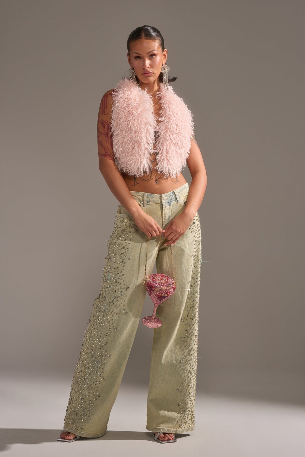 FEELING EXTREME RHINESTONE DENIM