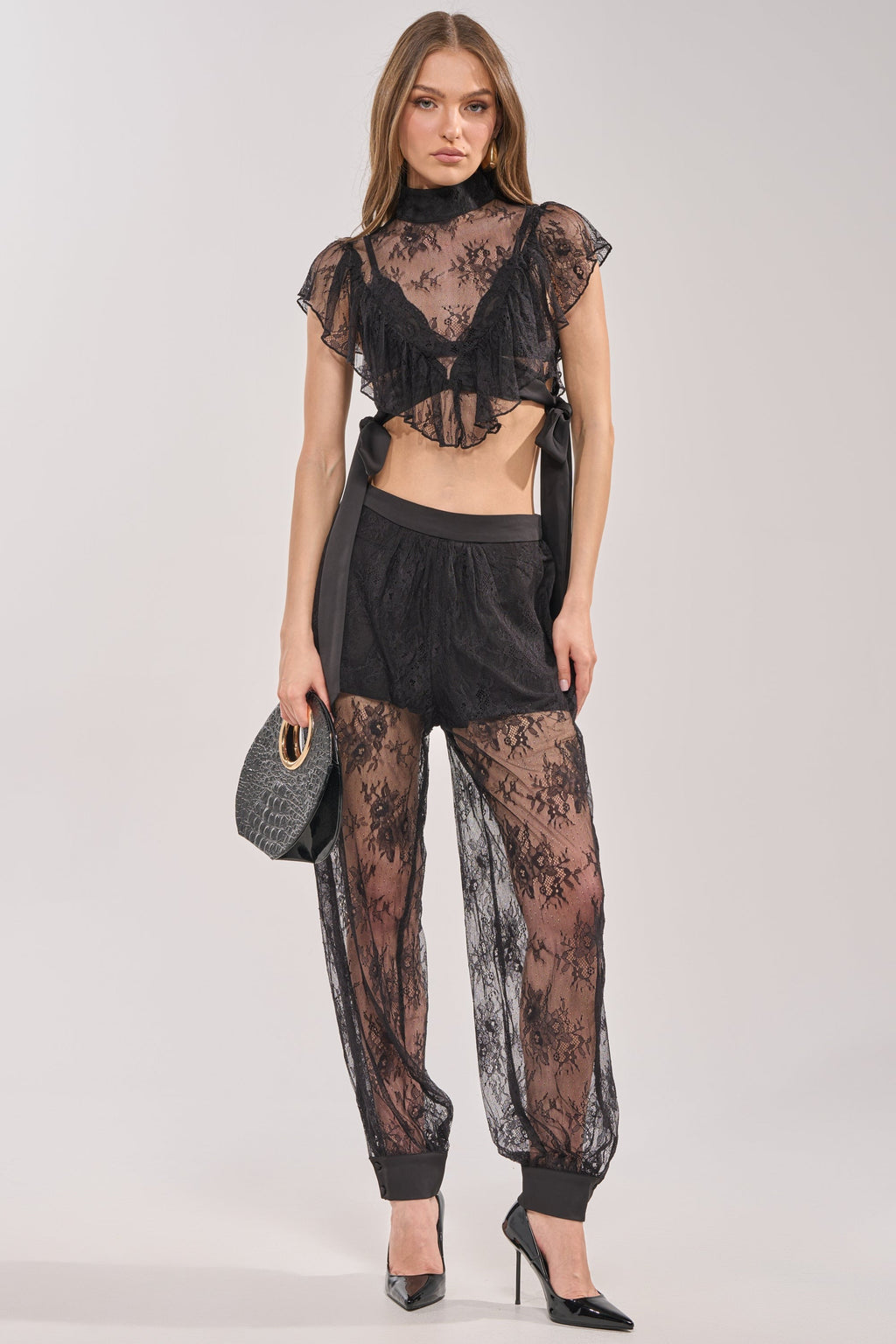 LACED IN LOVE LACE BALLOON PANT
