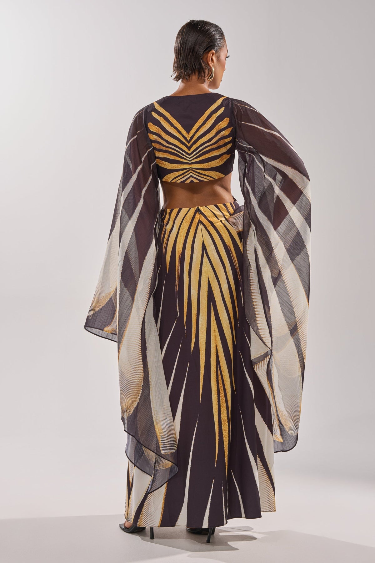 SHEER OPULENCE CUTOUT MAXI DRESS