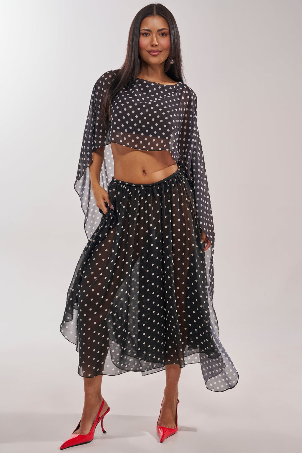 COOL GIRL POLKA DOT GAUCHO PANT