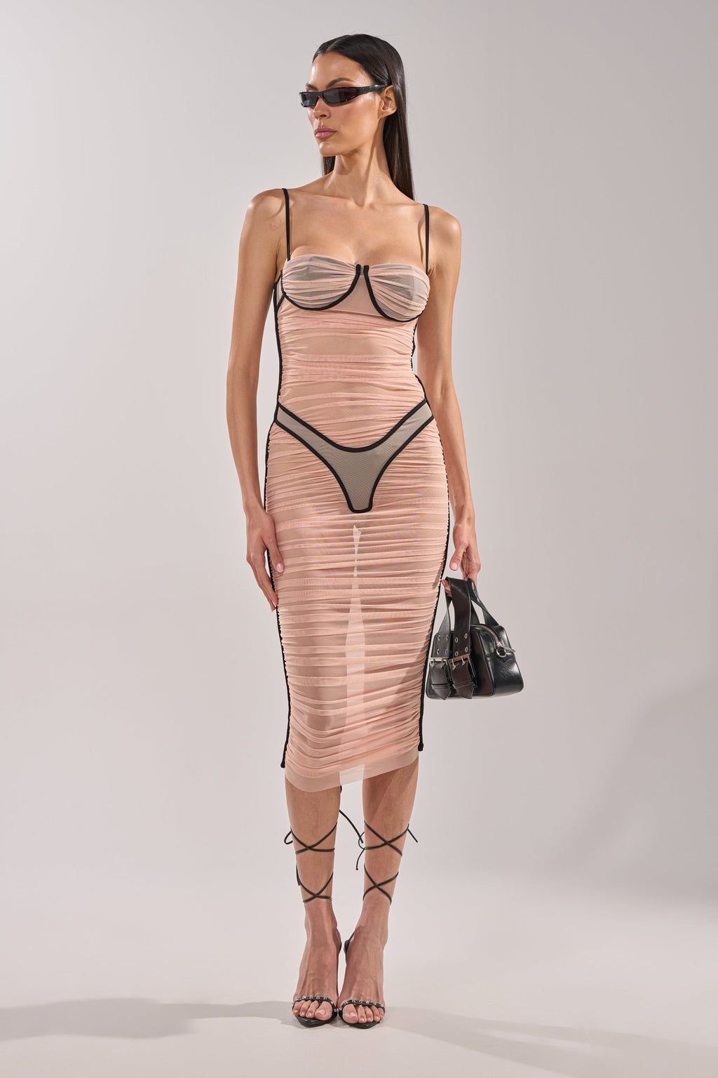 BIKINI BABE MESH MIDI DRESS