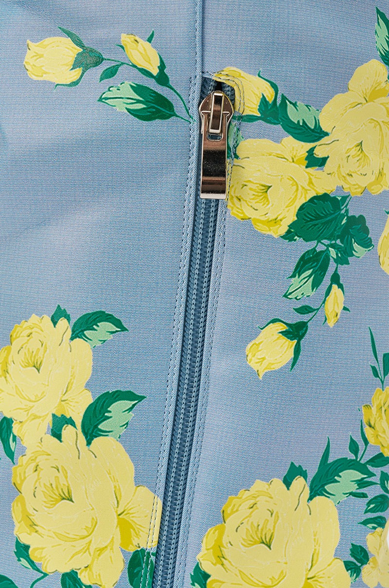 AKIRA GOLD GARLAND BLUE FLORAL BOOT