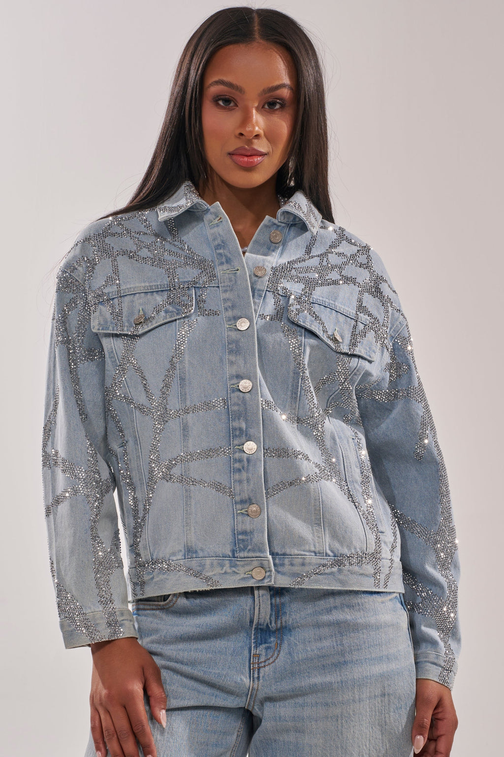 TWILIGHT ZONE RHINESTONE DENIM JACKET
