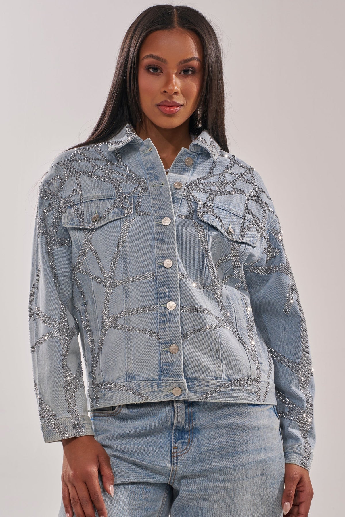TWILIGHT ZONE RHINESTONE DENIM JACKET