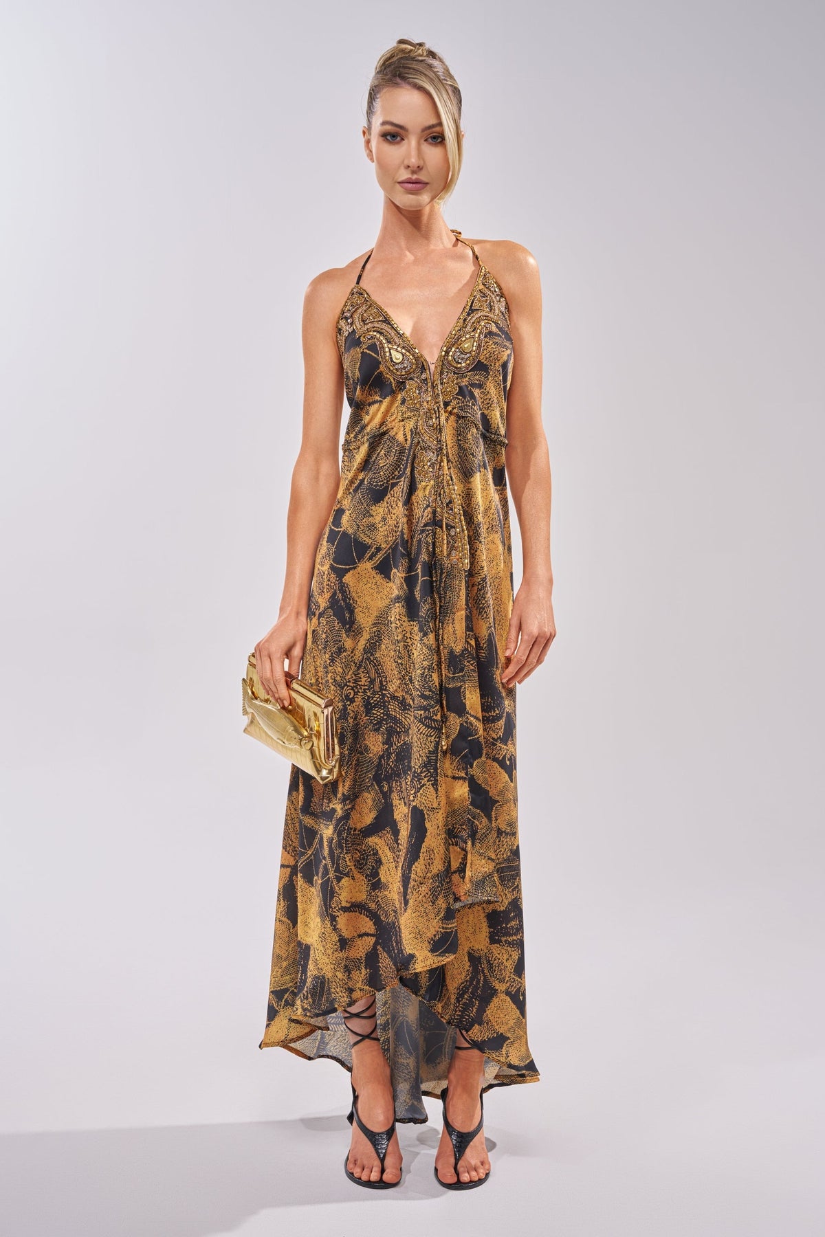 SHINE ON YOU PRINTED MAXI DRESS