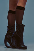 AZALEA WANG RAPTURE OPEN WEDGE COCKTAIL BOOTIE