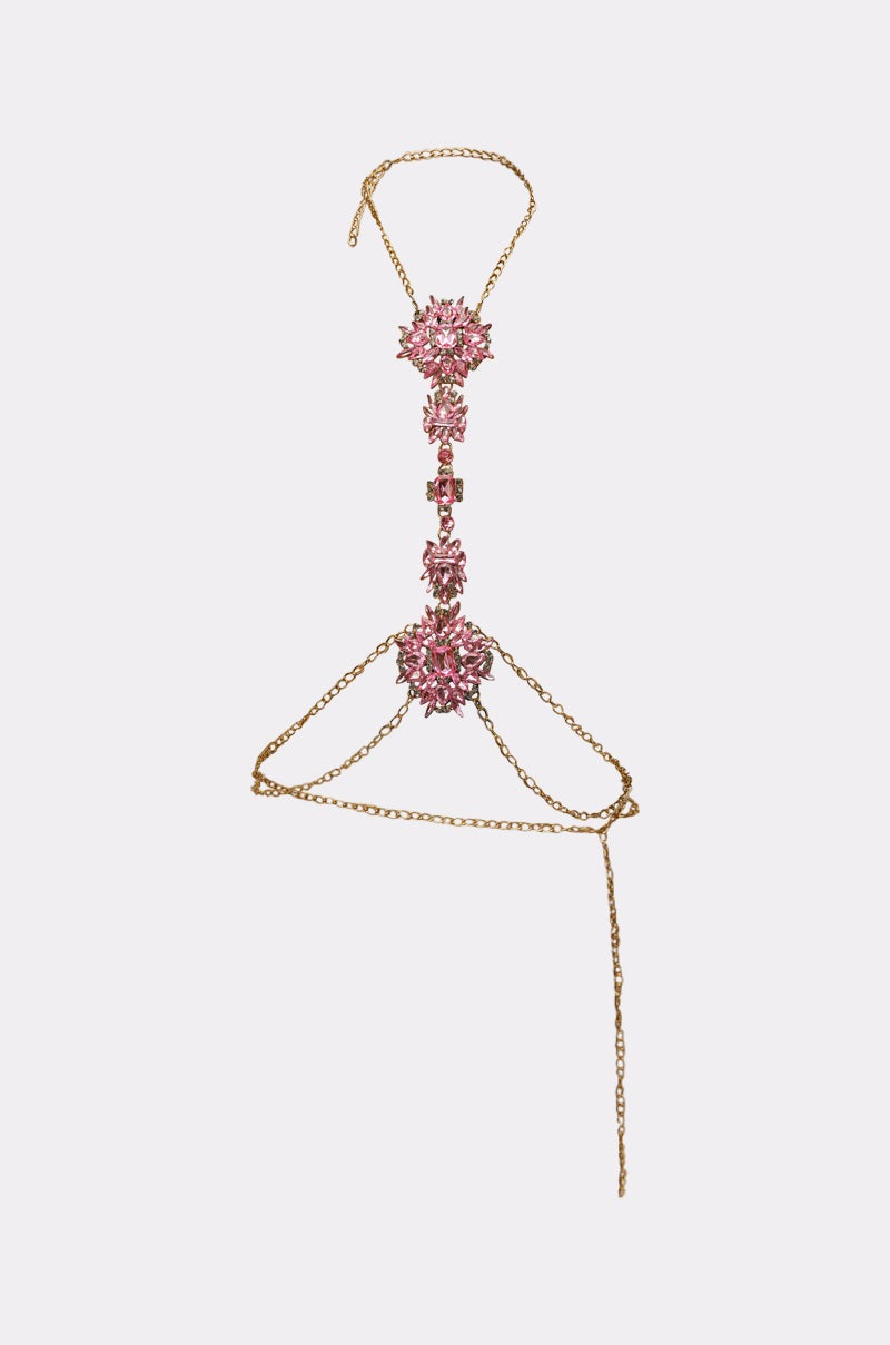 PRETTY IN PINK BODY CHAIN