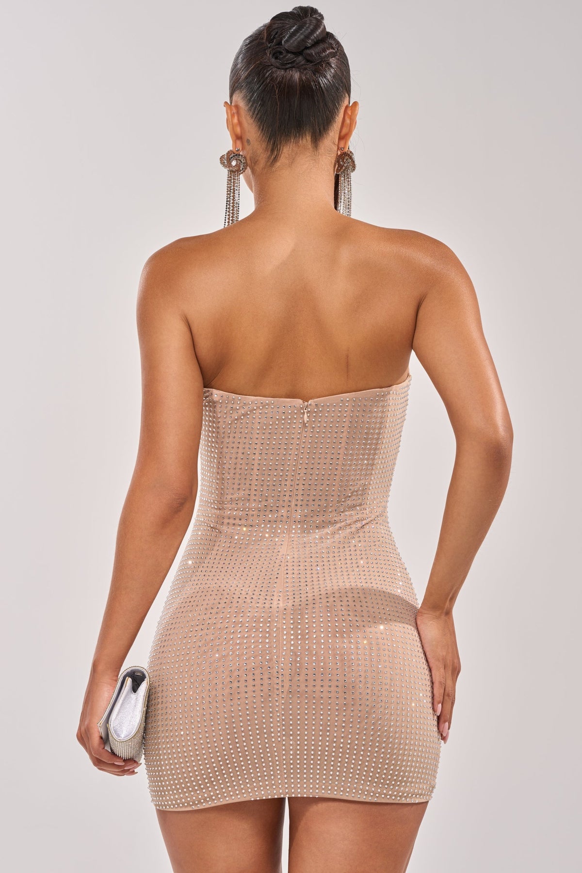 TIME TO SHINE RHINESTONE MINI DRESS