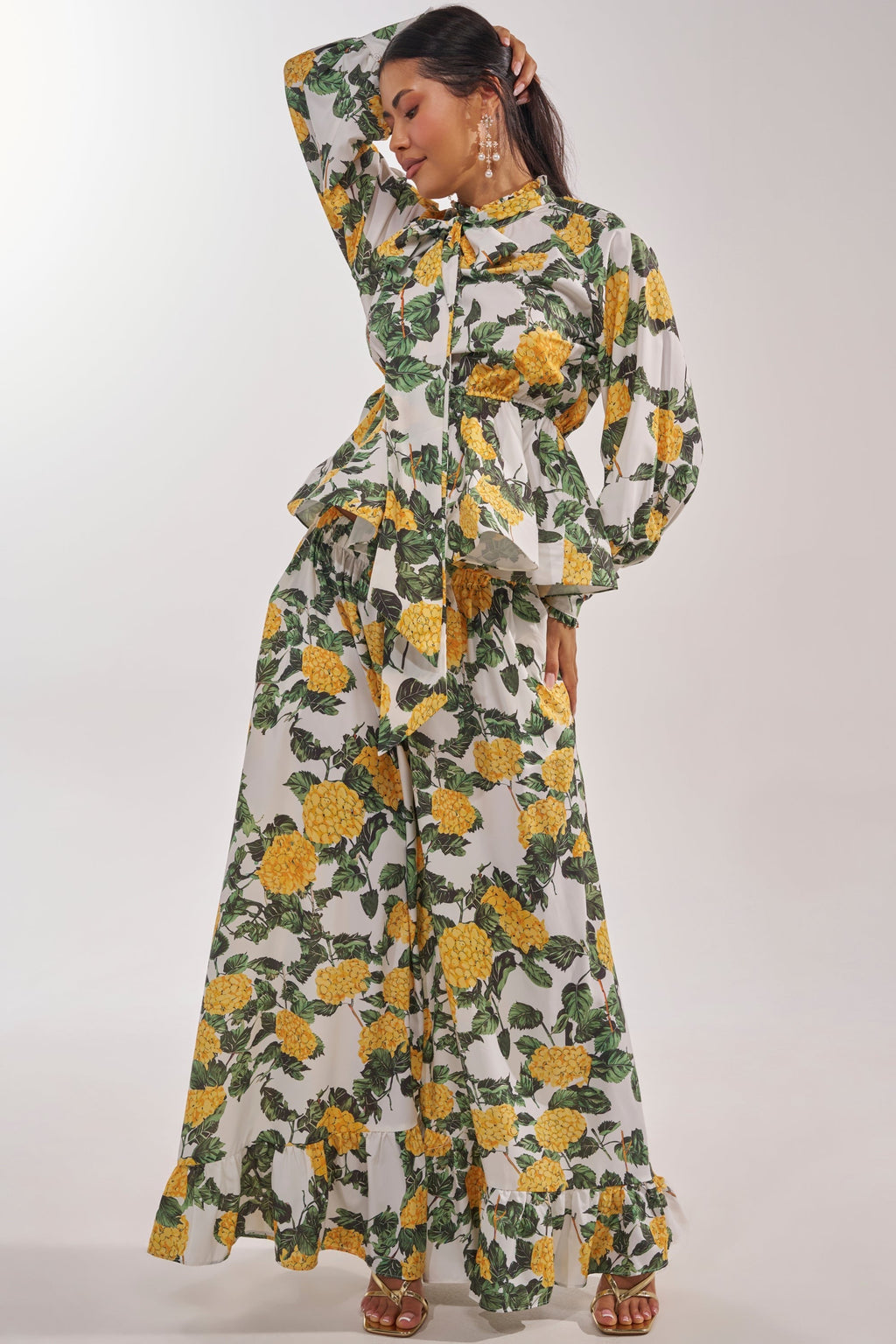 JULIE FLORAL PEPLUM BLOUSE