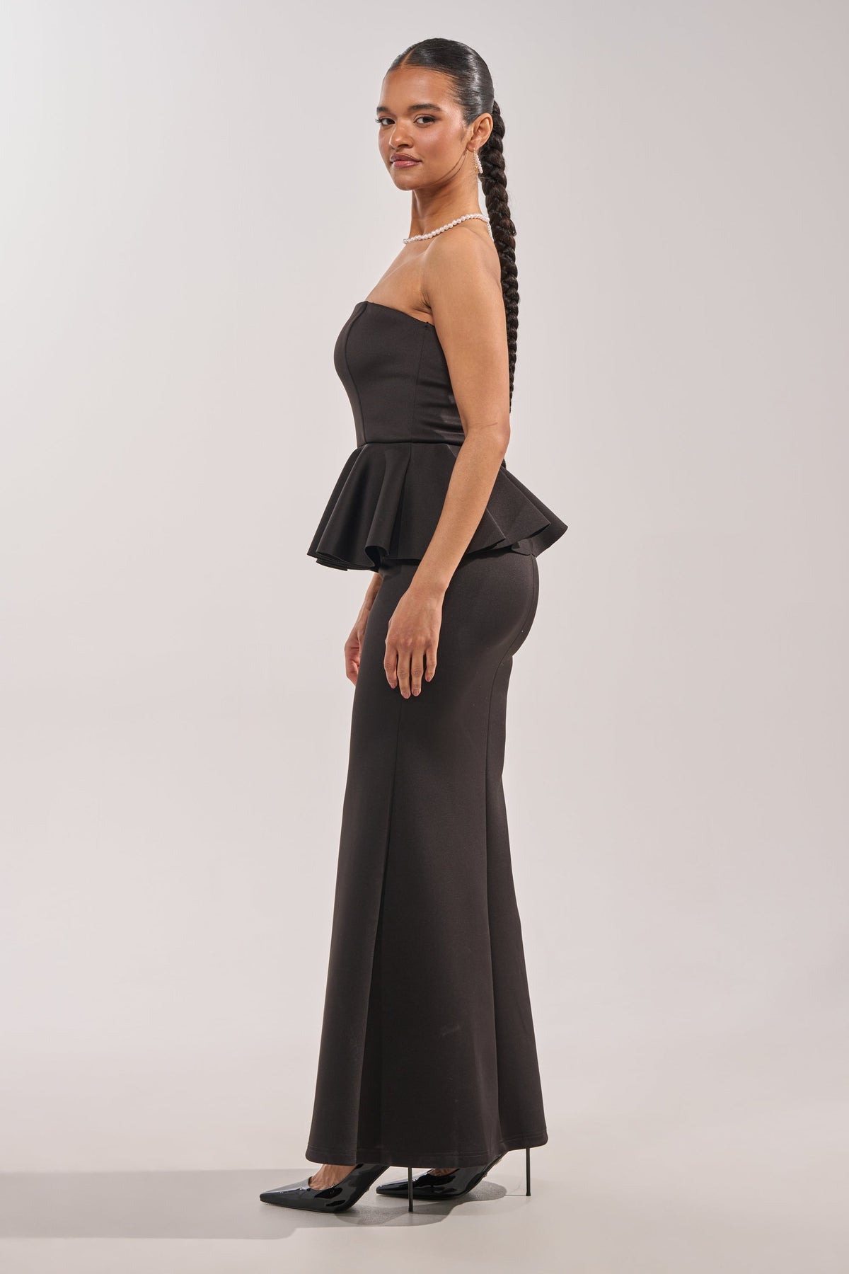 BUILDING AN EMPIRE STRAPLESS MAXI DRESS