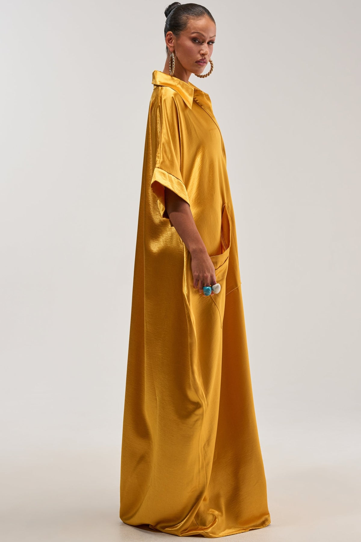SHE'S RICH OVERSIZED JUMPSUIT IN MUSTARD