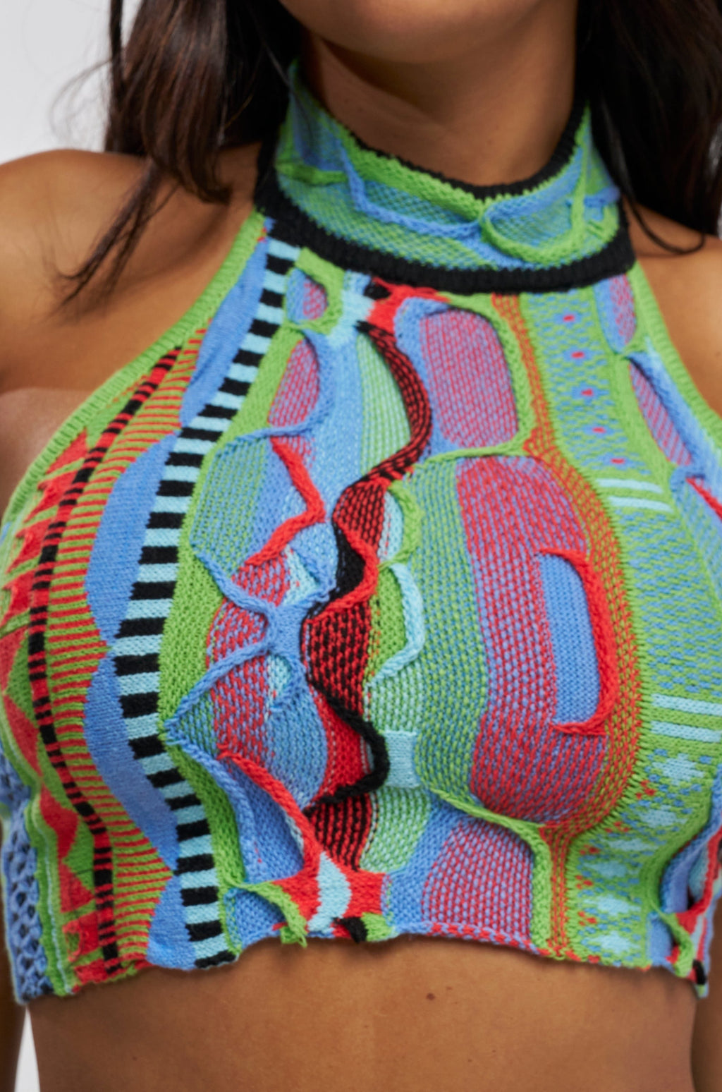 BRINGING IT BACK SWEATER HALTER NECK TOP