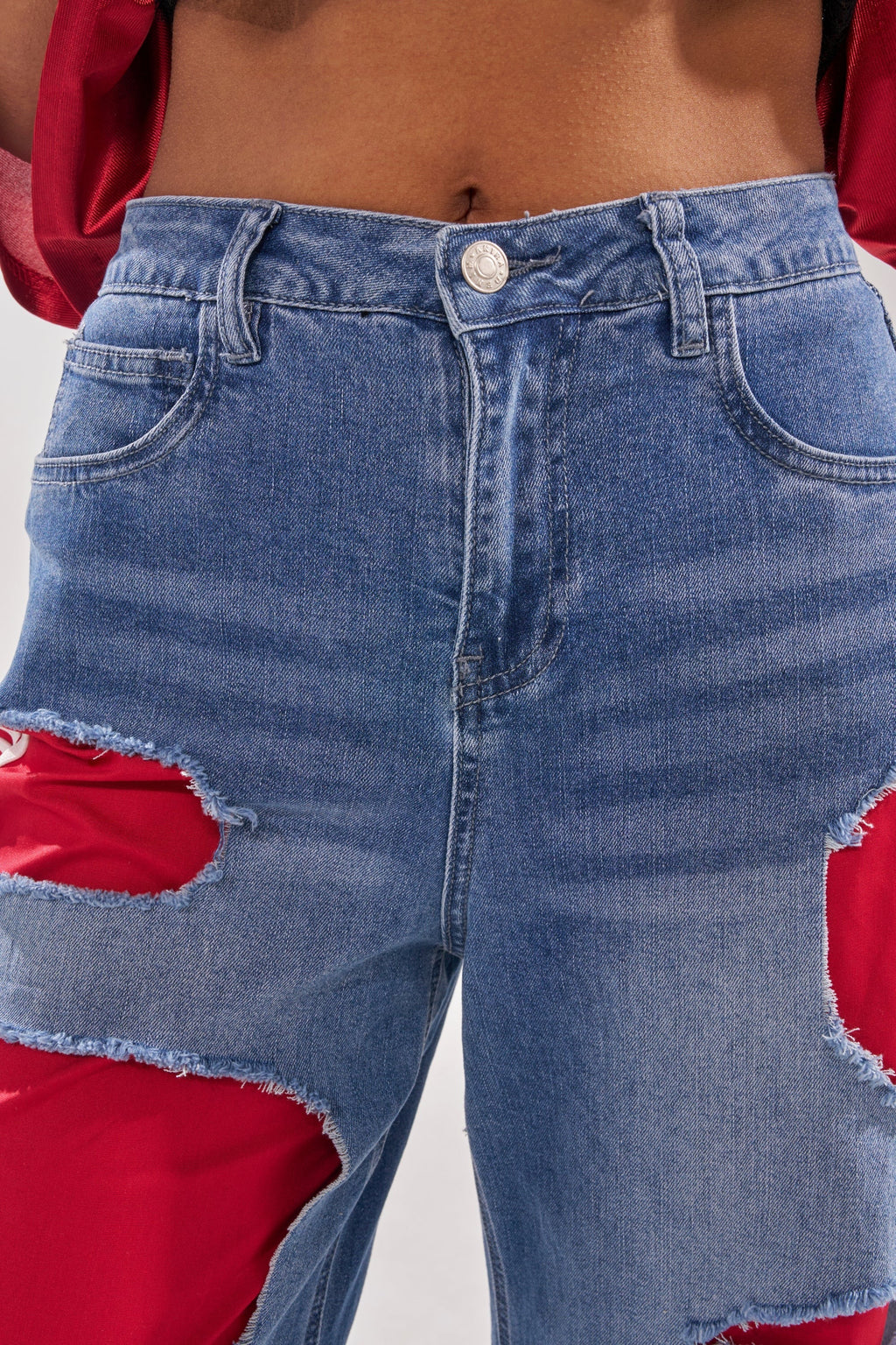 LEXIE LOW RISE DENIM TRACK PANT