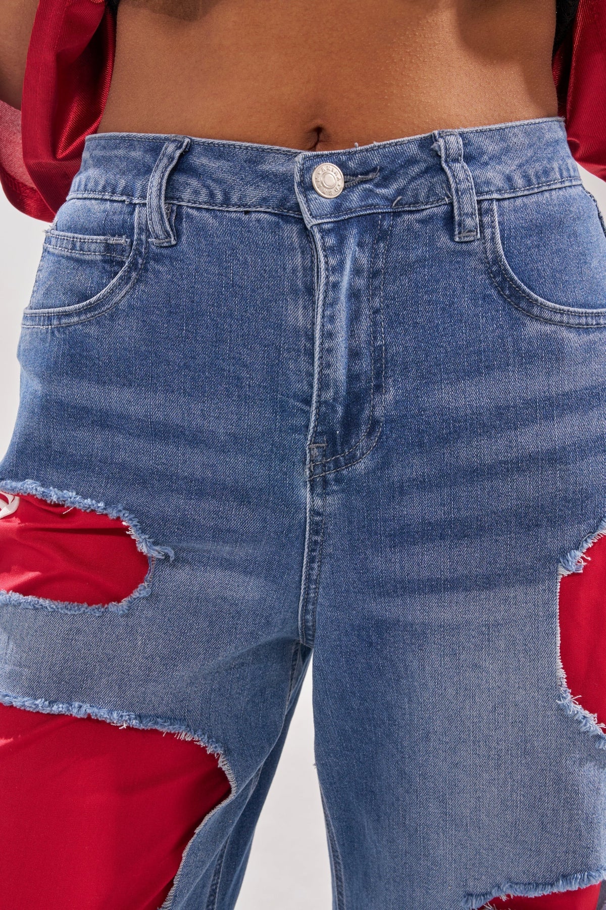 LEXIE LOW RISE DENIM TRACK PANT