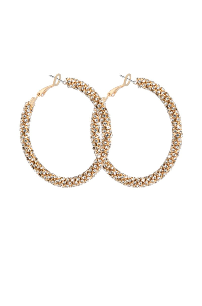 50MM BLING HOOP IN GOLD