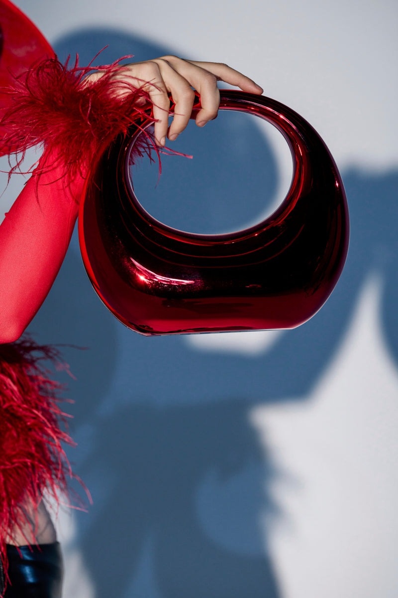 CHERRY ON TOP CHROME PURSE