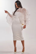 BY THE SEA SHORE BANDAGE MIDI DRESS