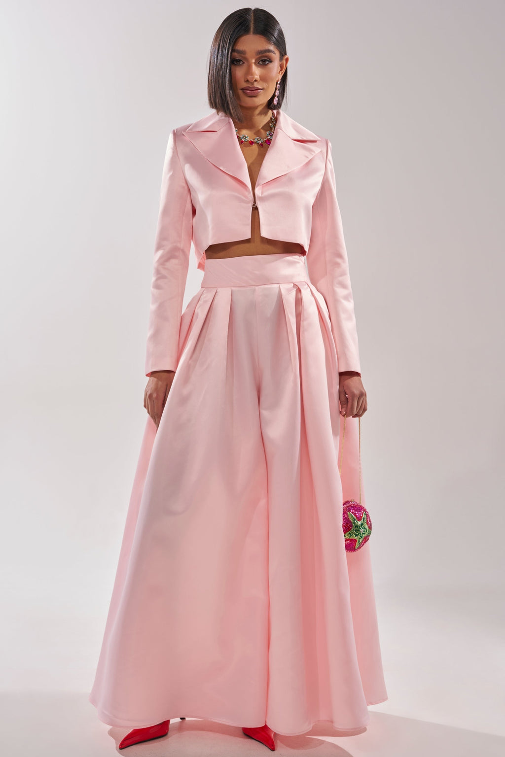 LILA SATIN BLAZER