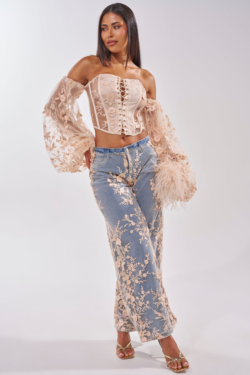 FLY AWAY WITH ME FLORAL CORSET