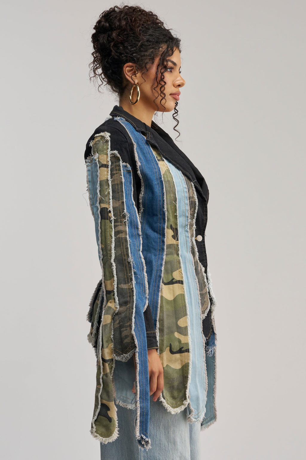 HERE FOR IT PATCHWORK BLAZER