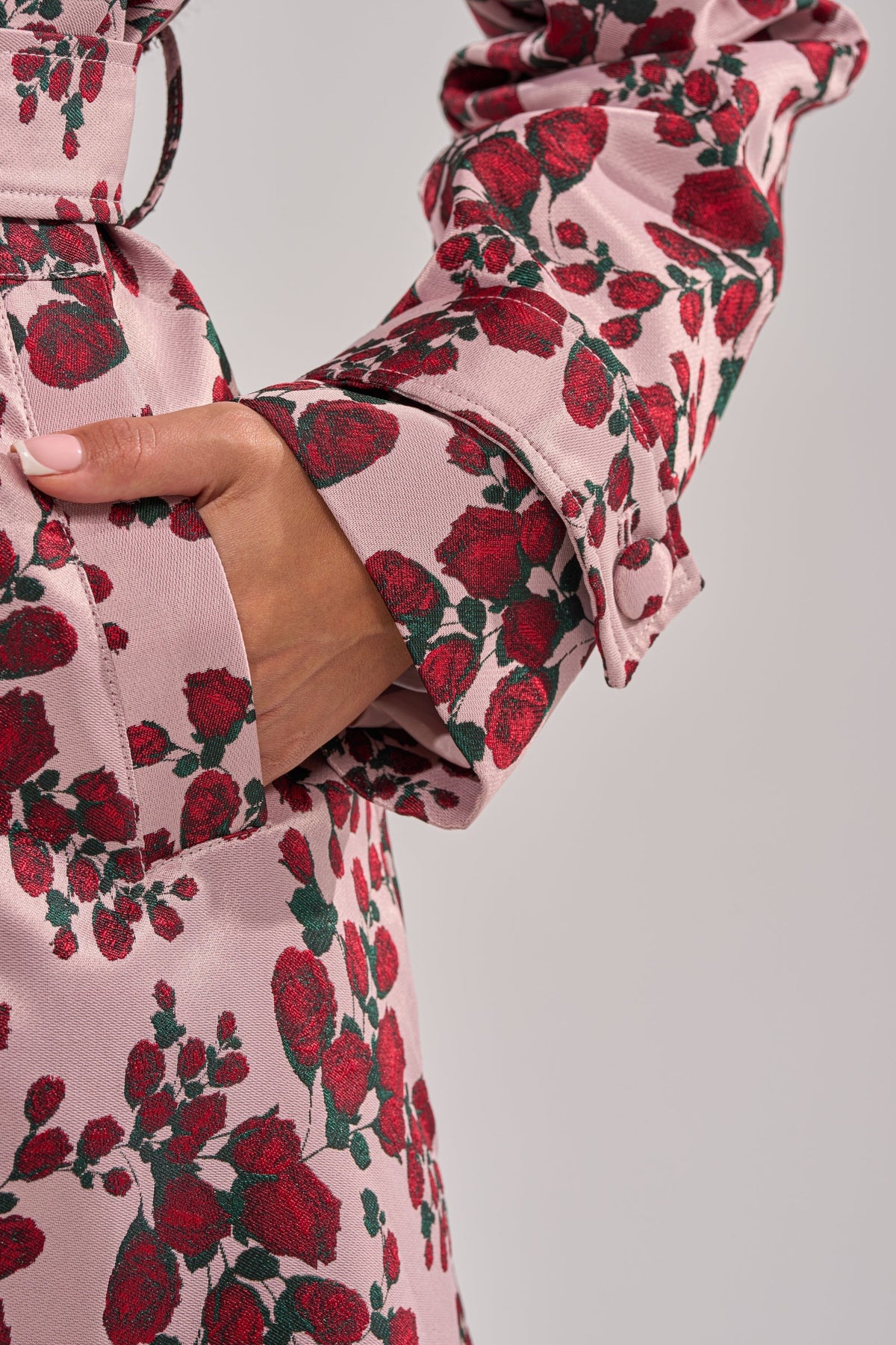 BUY ME ROSES JACQUARD TRENCH