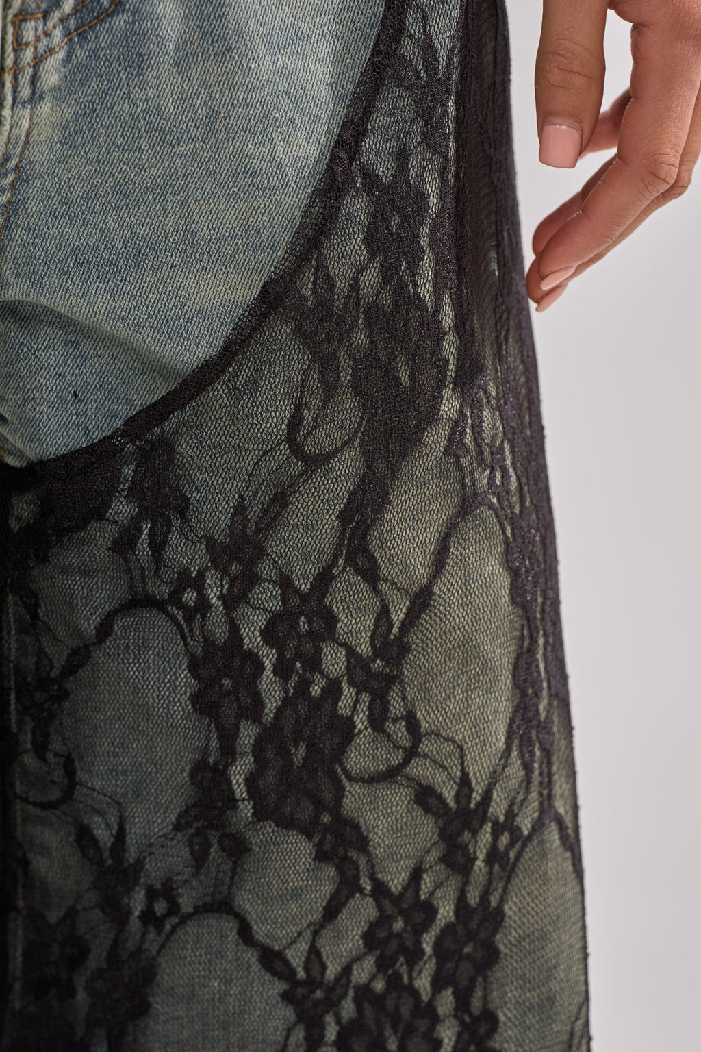SEXY LACE CHAP DENIM