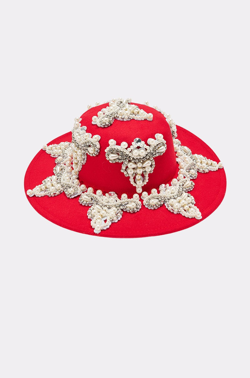 EDITORS PICK APPLIQUE BRIM HAT