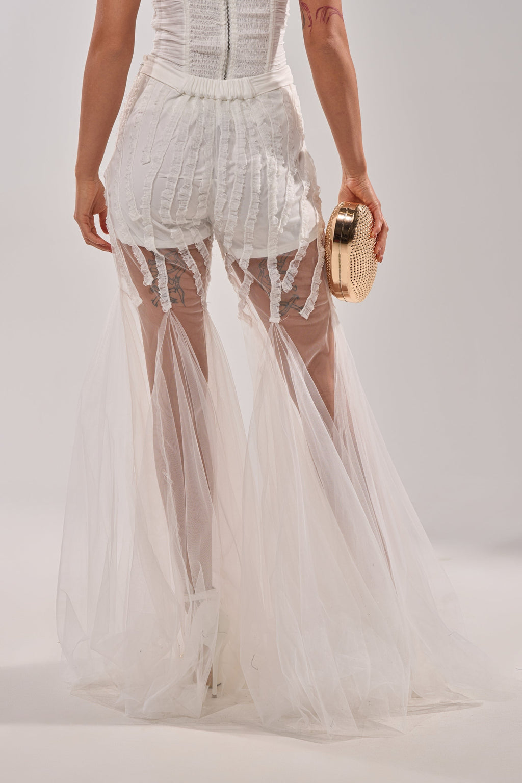 EYE FOR MY EYES ON YOUR MESH FLARE PANT