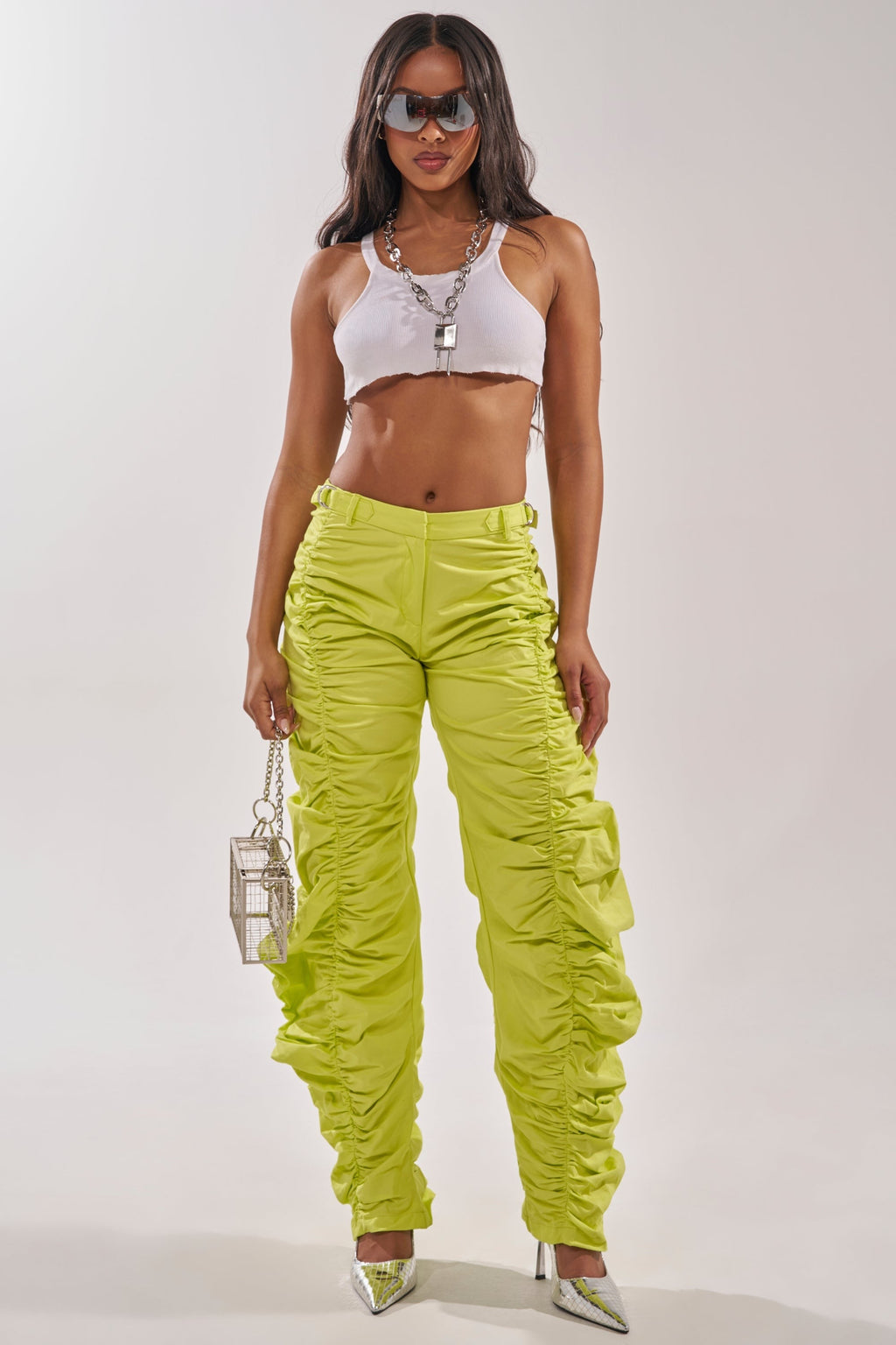 NOT IN THE MOOD RUCHED TROUSER