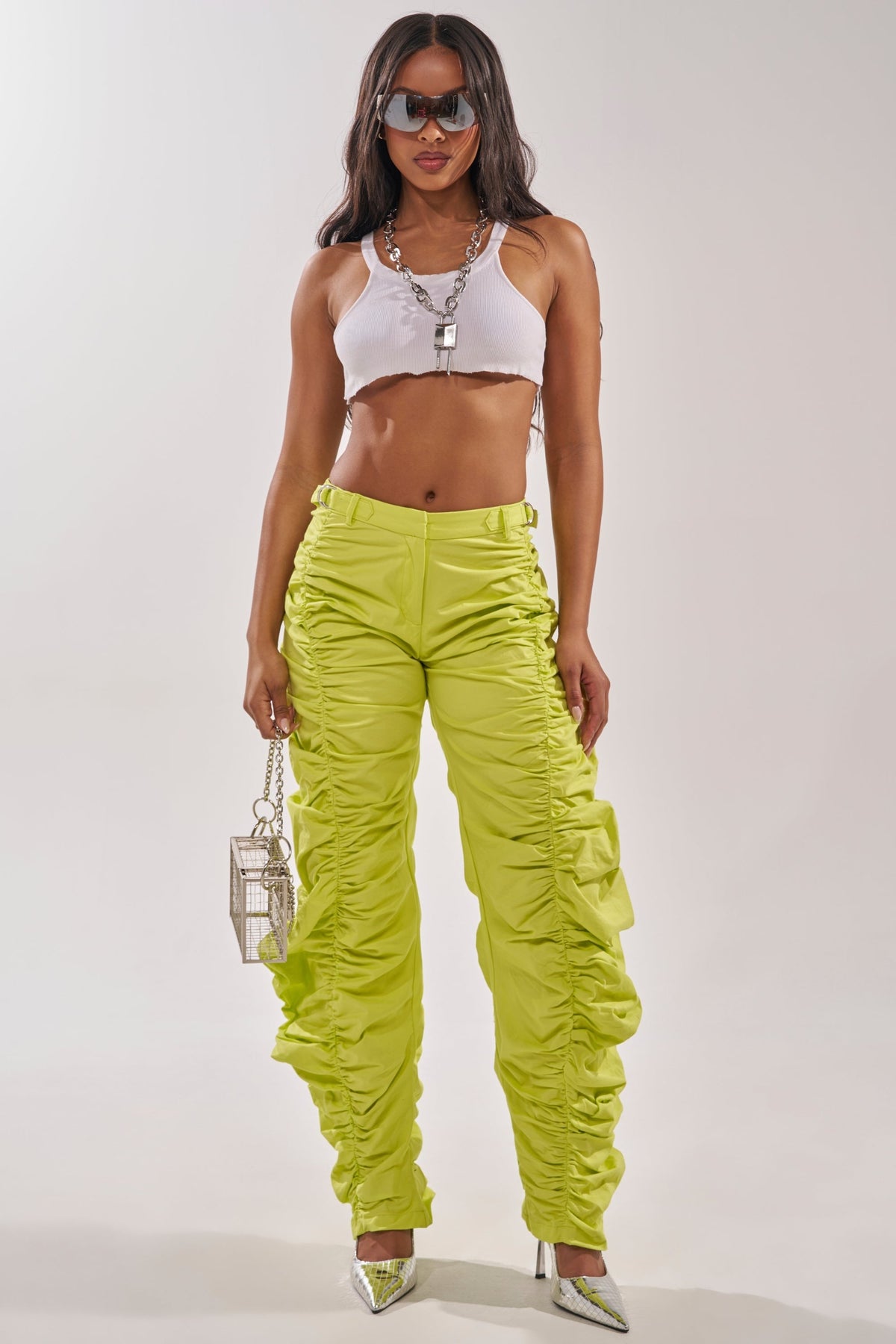 NOT IN THE MOOD RUCHED TROUSER