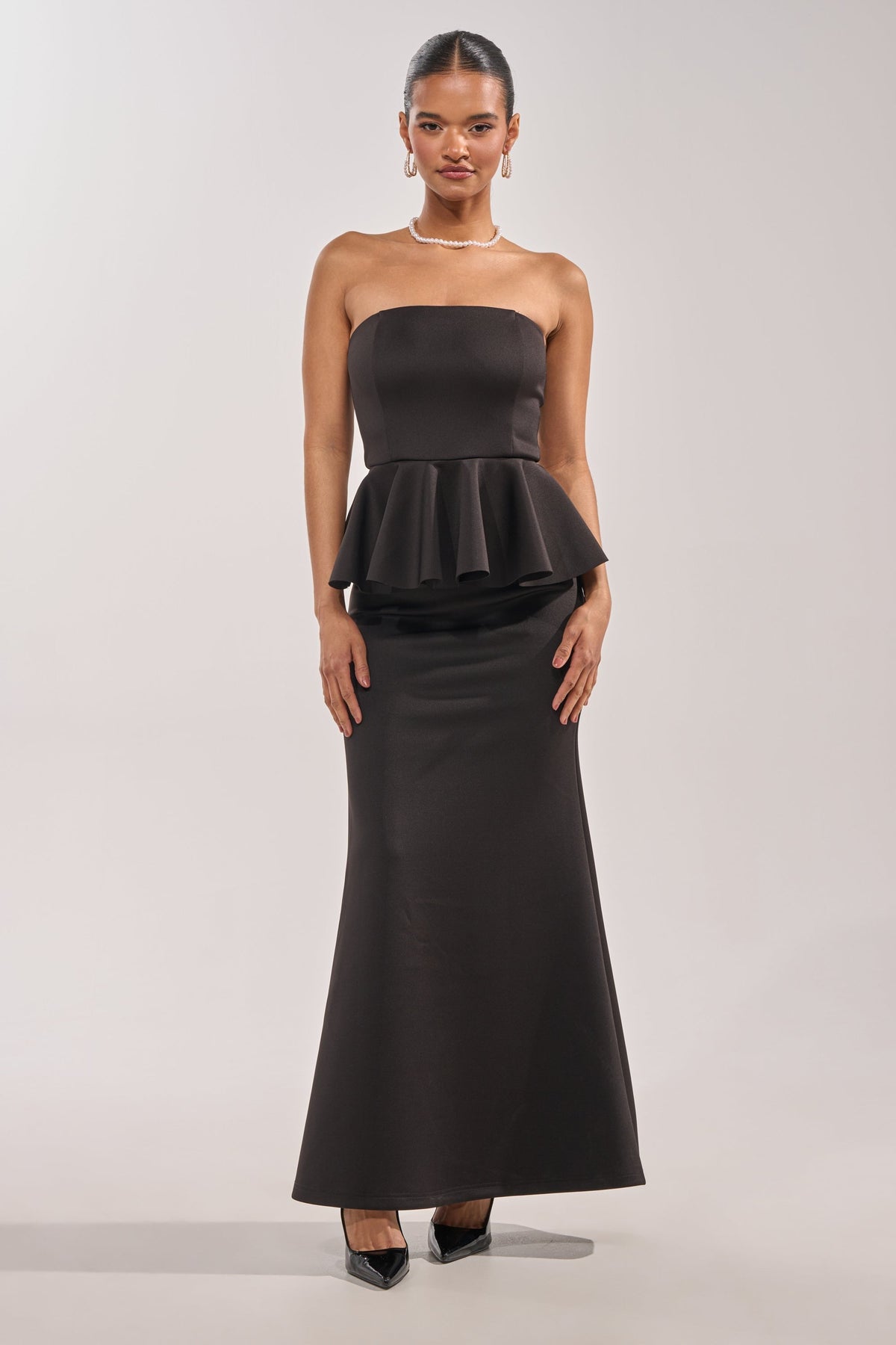 BUILDING AN EMPIRE STRAPLESS MAXI DRESS