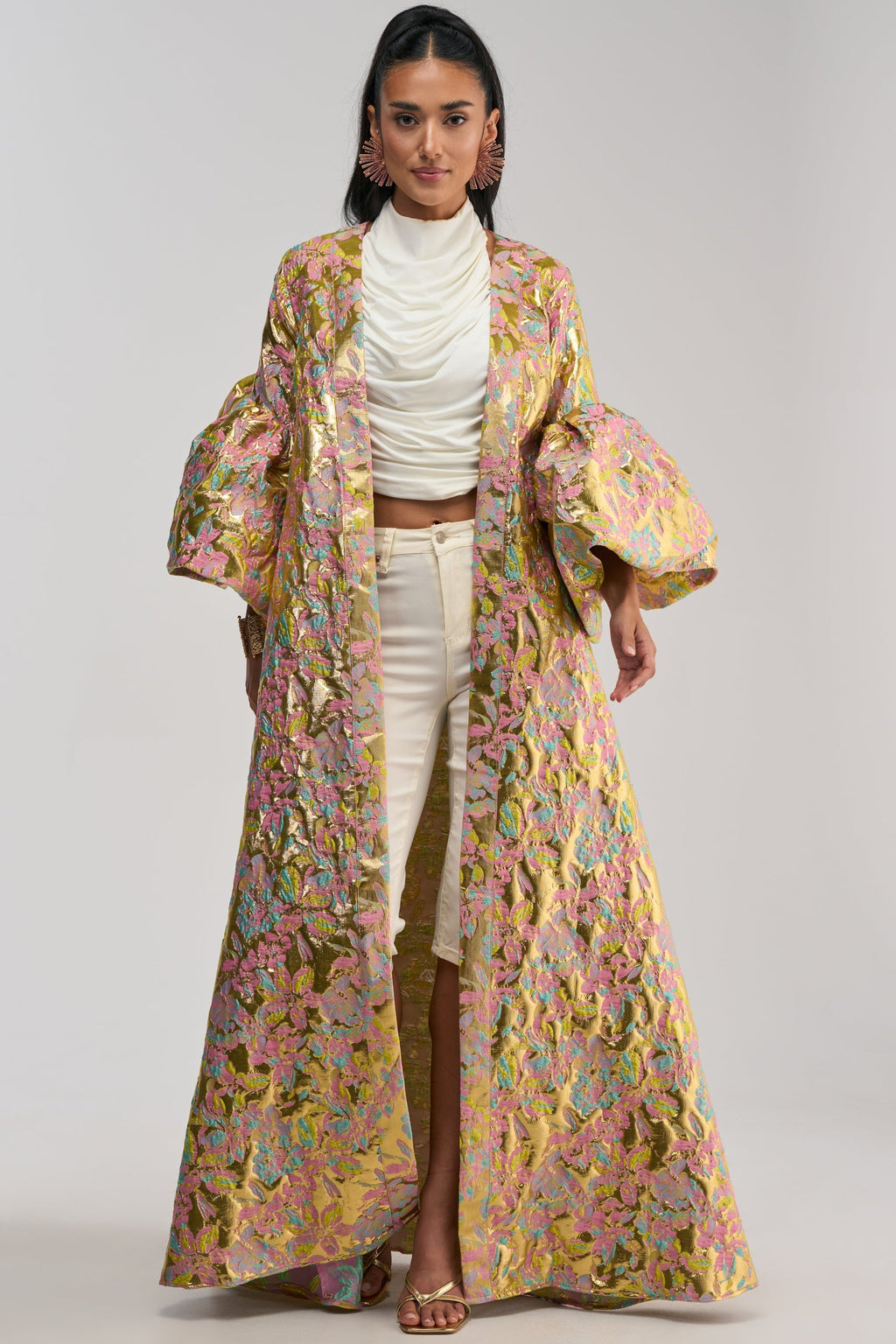 LEMON DROP BROCADE DUSTER