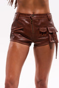 NICOLETTE FAUX LEATHER SHORT
