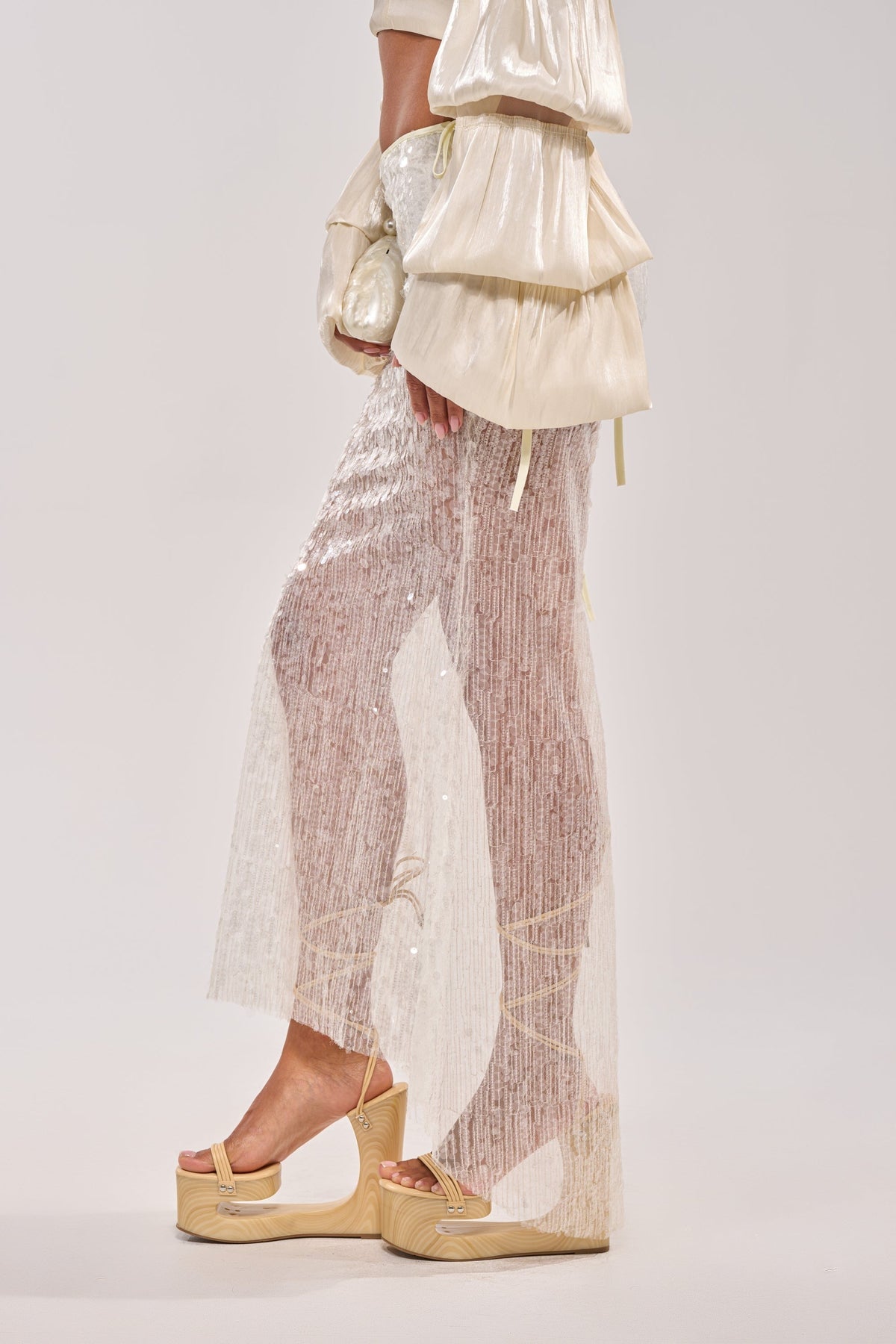 DRIPPING IN RHINESTONES MAXI SKIRT
