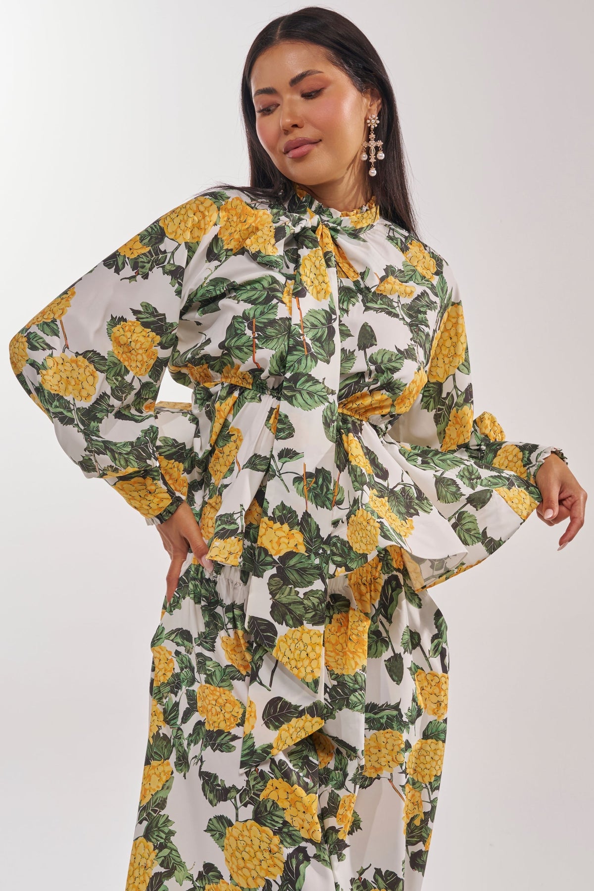 JULIE FLORAL PEPLUM BLOUSE