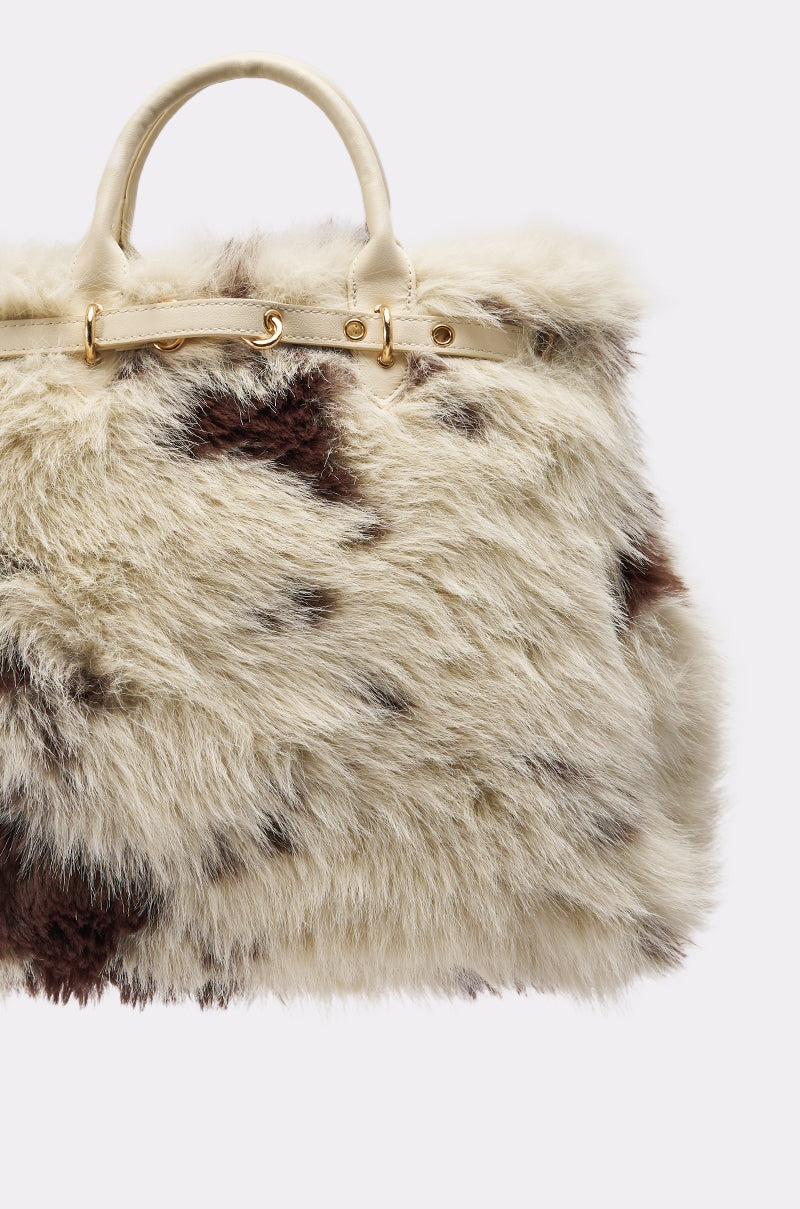 MOO FAUX FUR MINI TOTE