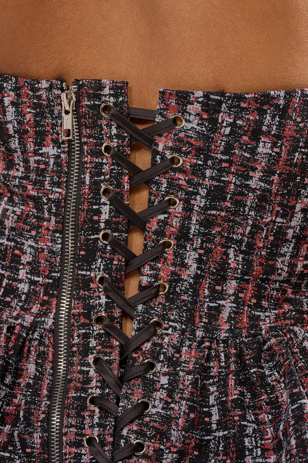 WORK IT FAUX LEATHER PLAID TROUSER