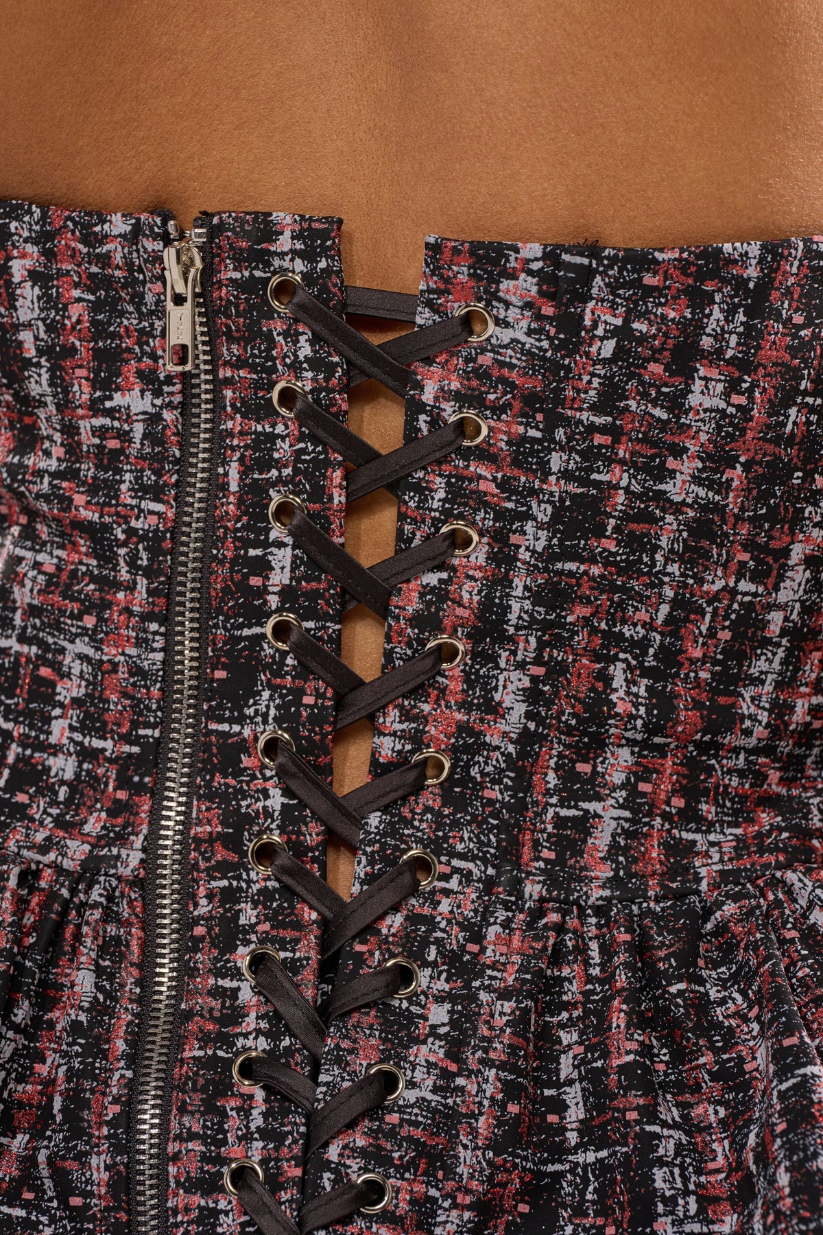 WORK IT FAUX LEATHER PLAID TROUSER