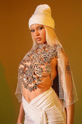 TRAIL OF RHINESTONES BEANIE