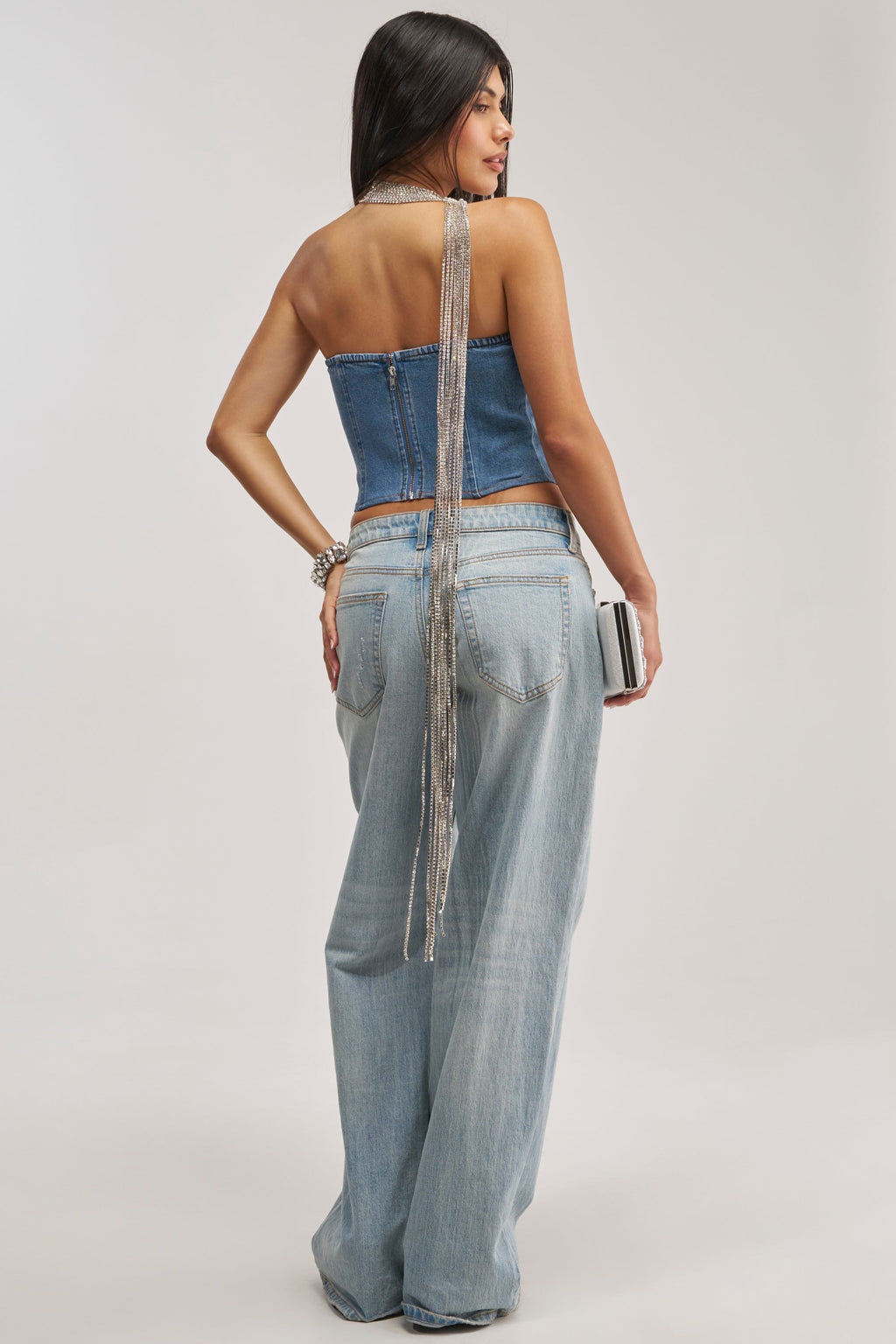 YOU WOULDNT GET IT RHINESTONE DETAIL CORSET