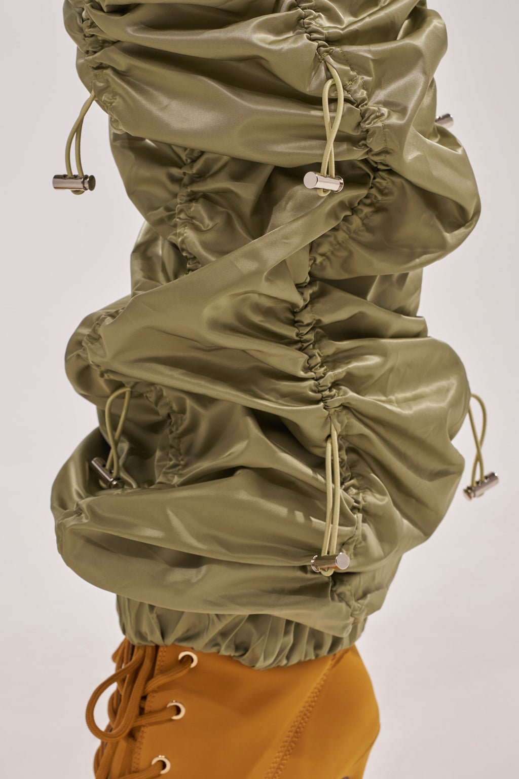 NO TIME FOR GAMES RUCHED JOGGER IN OLIVE