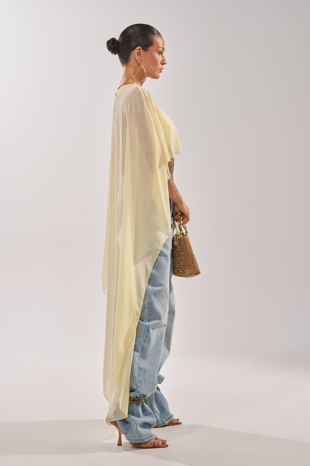 COOL GIRL CHIFFON BLOUSE IN YELLOW