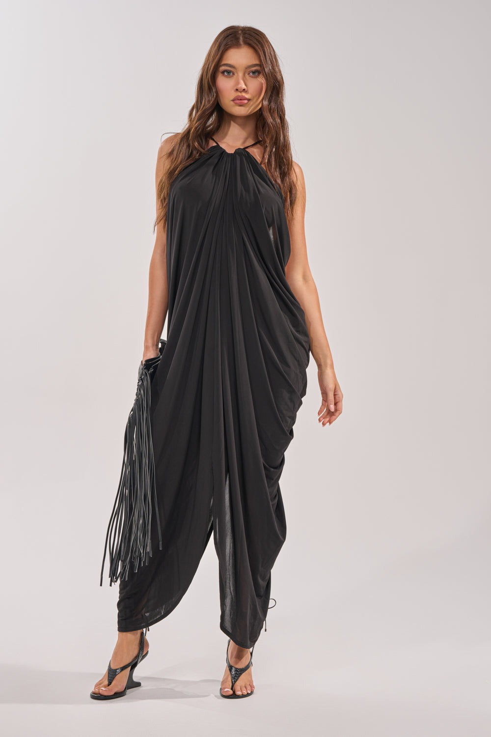 BALI MAMI LOW BACK MAXI DRESS IN BLACK