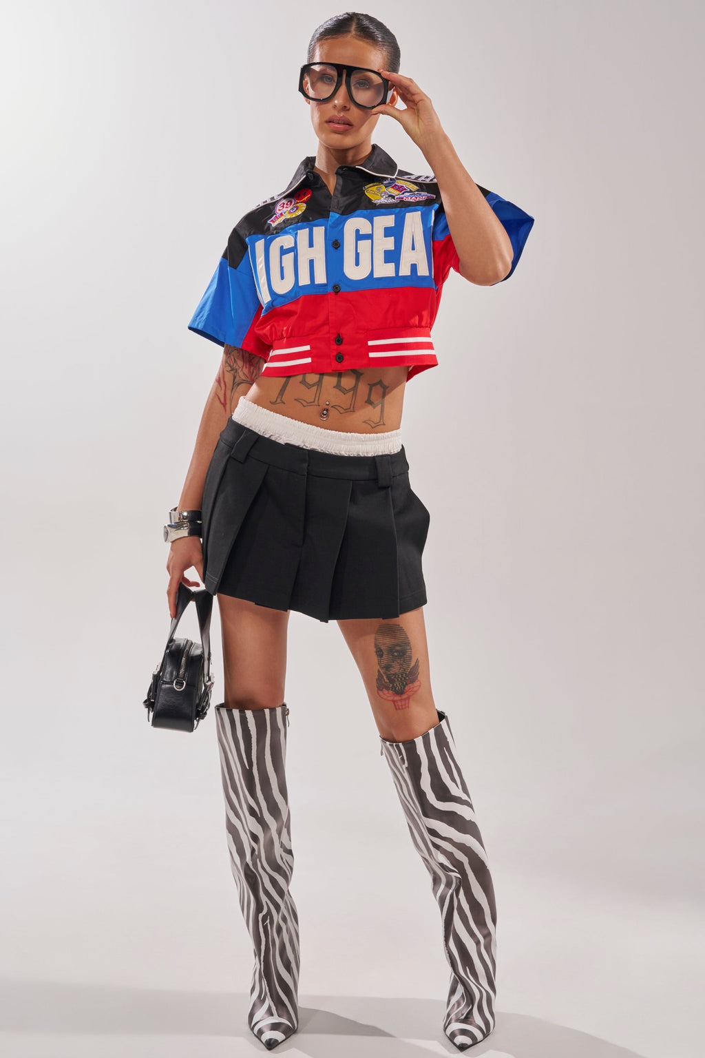 HIGH GEAR CROPPED BUTTON DOWN
