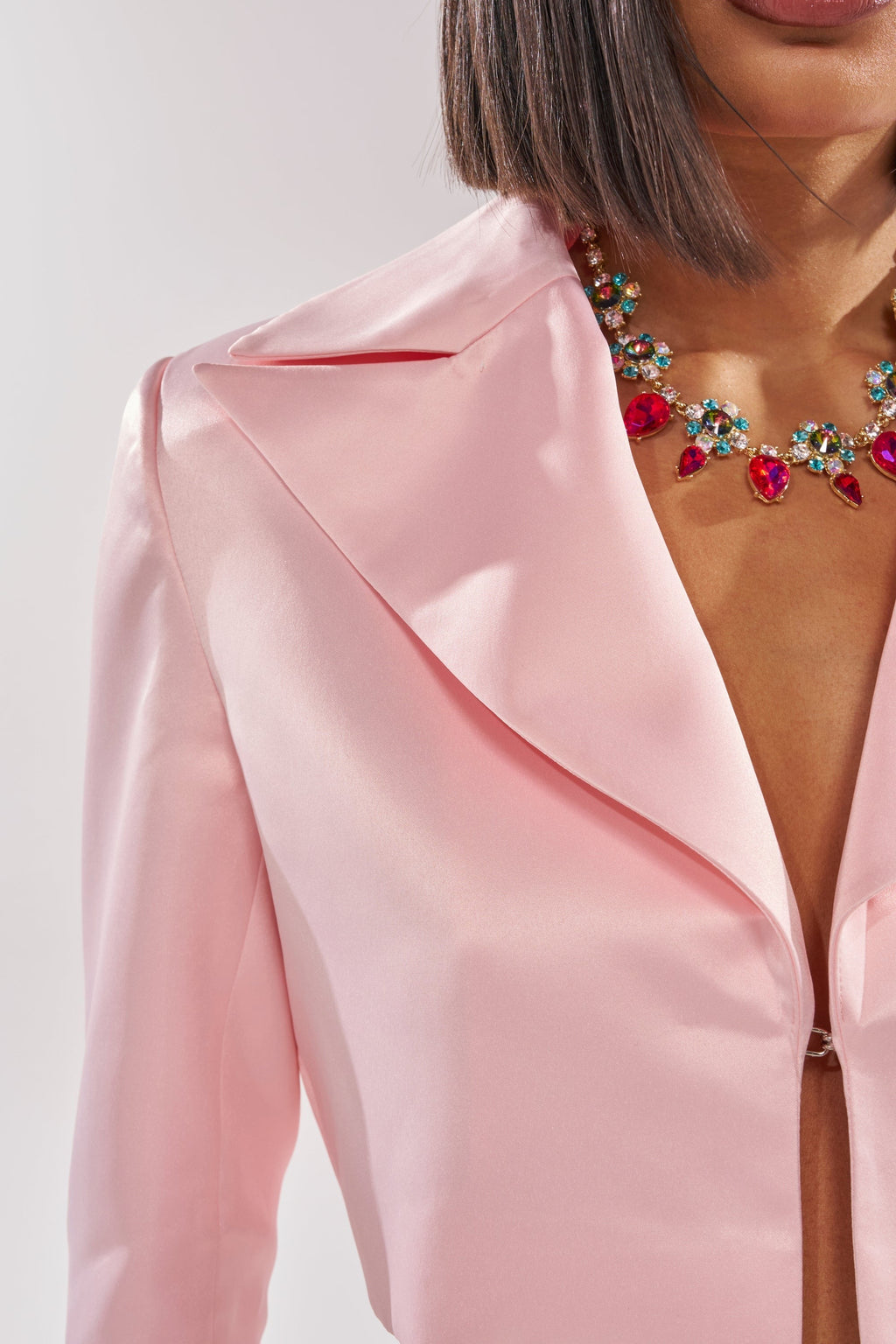 LILA SATIN BLAZER