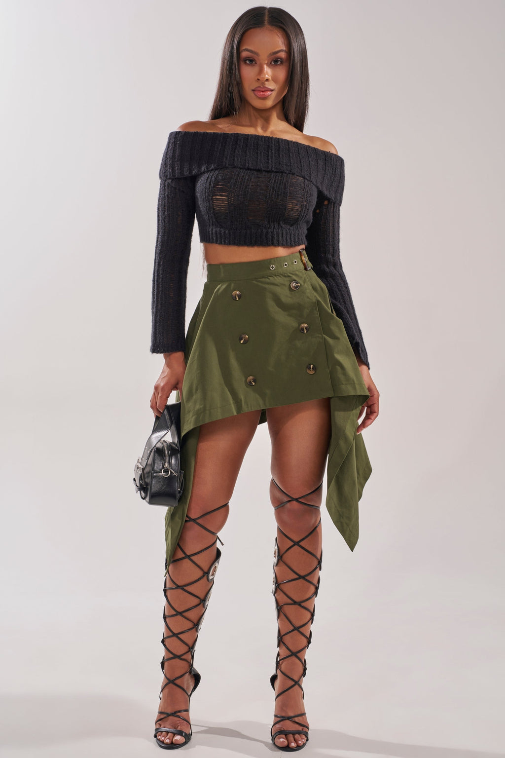 MAEVE MINI SKIRT IN OLIVE
