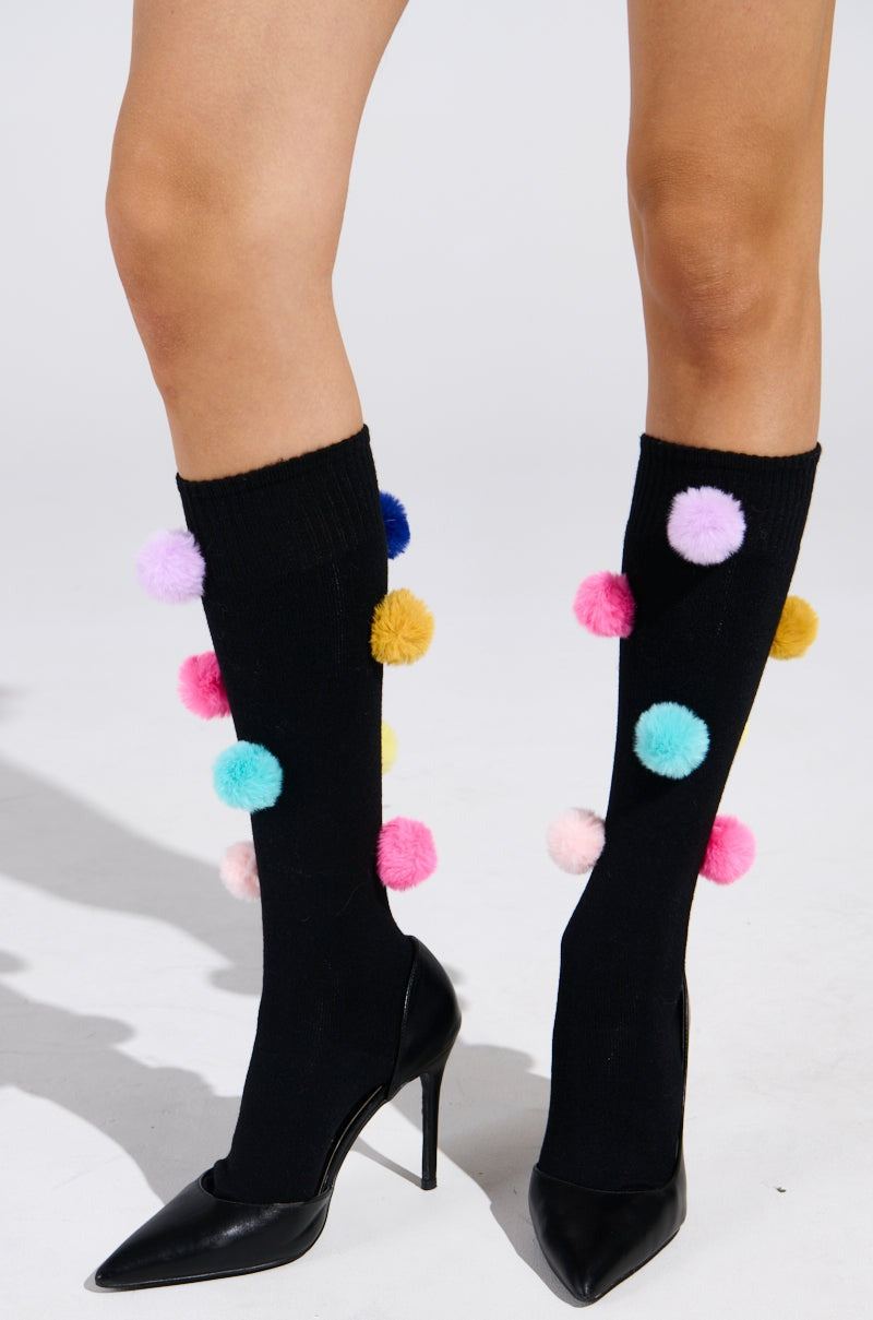 HAVE A LIL FUN POM SOCKS